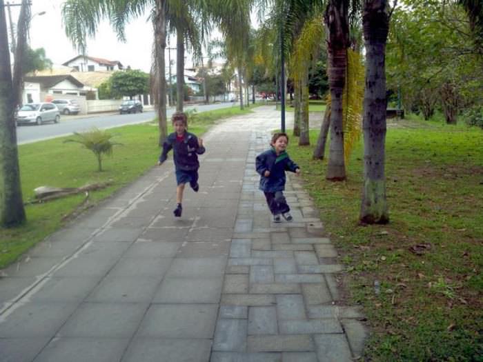 Felizes até na hora de voltar para casa