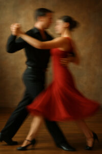 Metáfora visual do papel da avaliação num programa de curso: dança de salão.