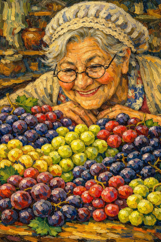 Entre as frases, a mais perfeita de todos os tempos é "Vovó viu a uva".